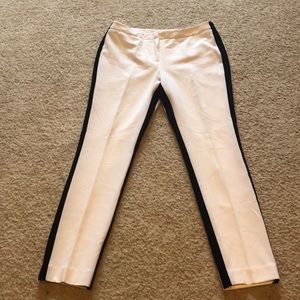 Worthington Cream pants with black stripe